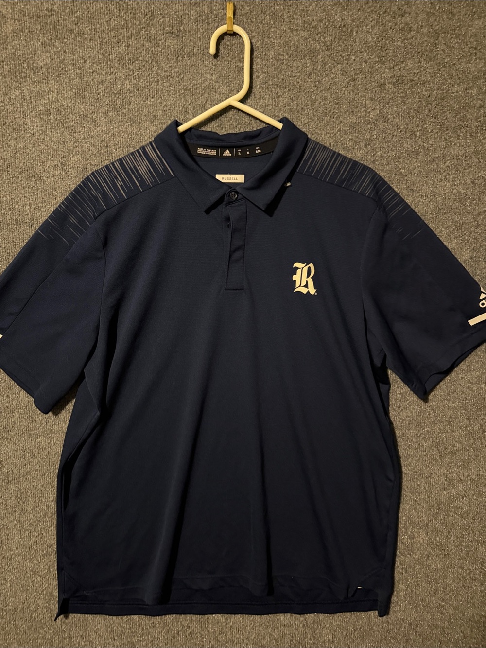 adidas Navy Polo with Cream Logo
